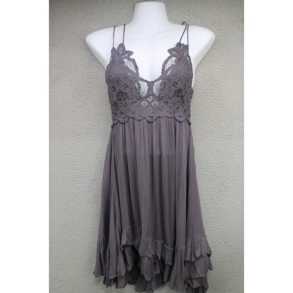 Free People One Adella Lace Babydoll Dress-Size PS-BOHO-Whimsigoth